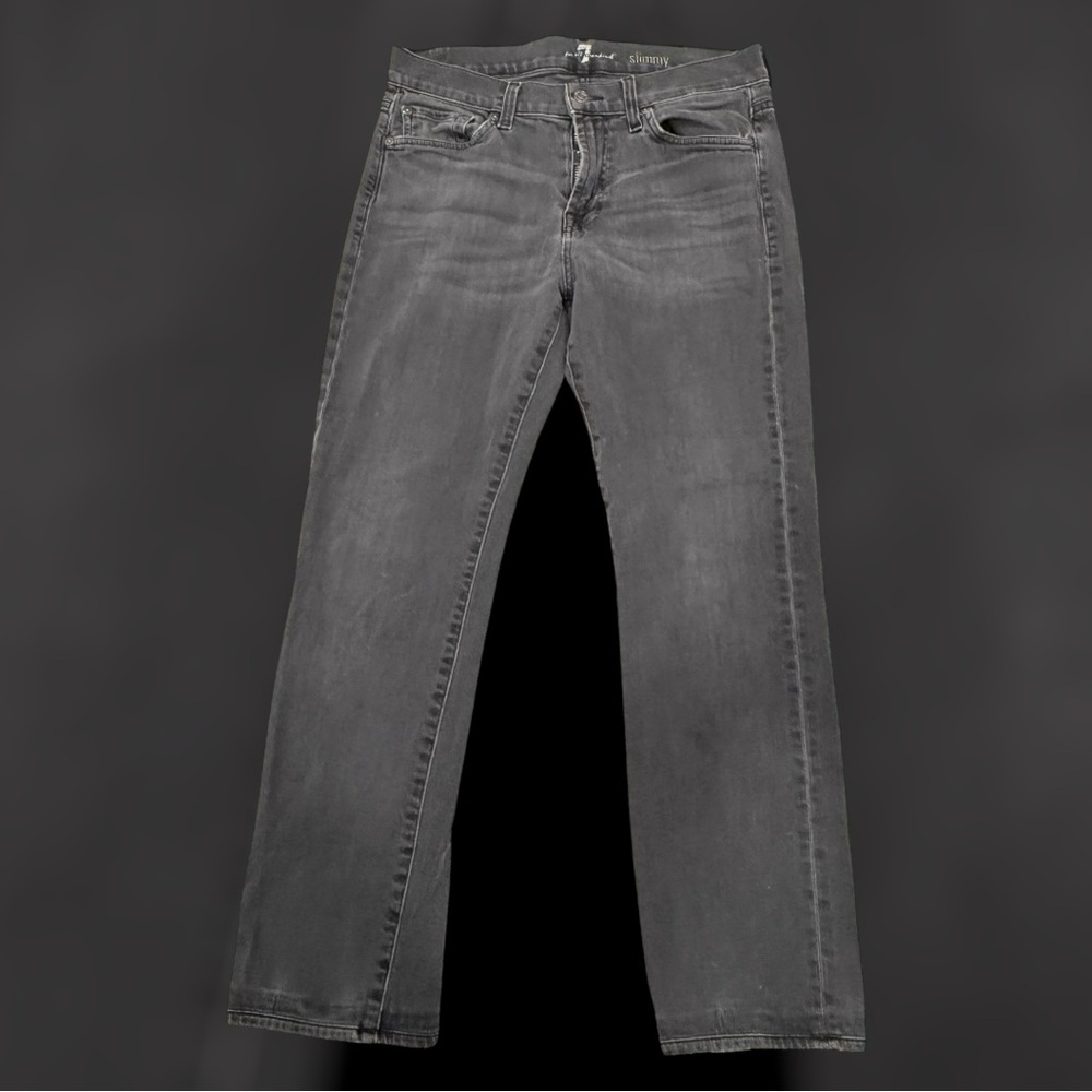 7 For All Mankind Slimmy Black  Jeans Men’s 30 Slimmy